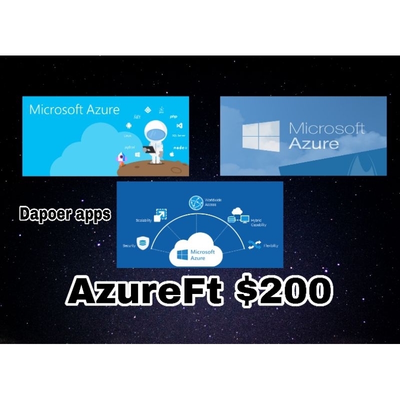 Akun microsoft azure Free Trial $200