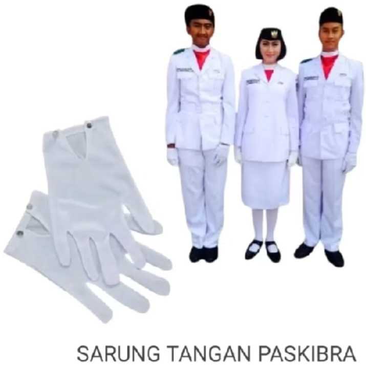 Sarung tangan putih polos paskib pria wanita lembut/Sarung tangan pengantin