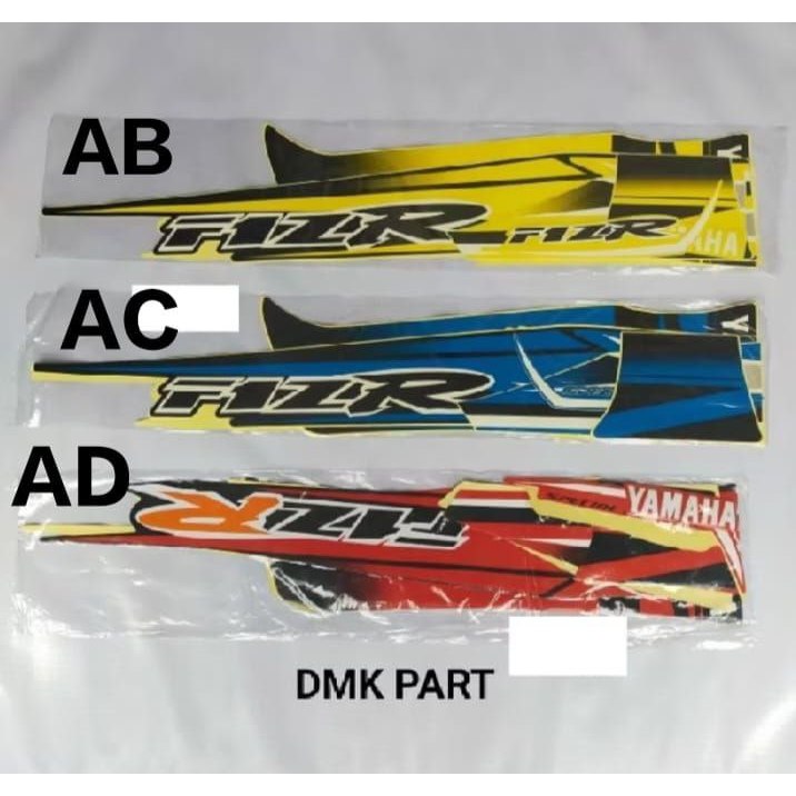 Striping Sticker Full Body FIZR FIZ R 2003 Merah Kuning Biru