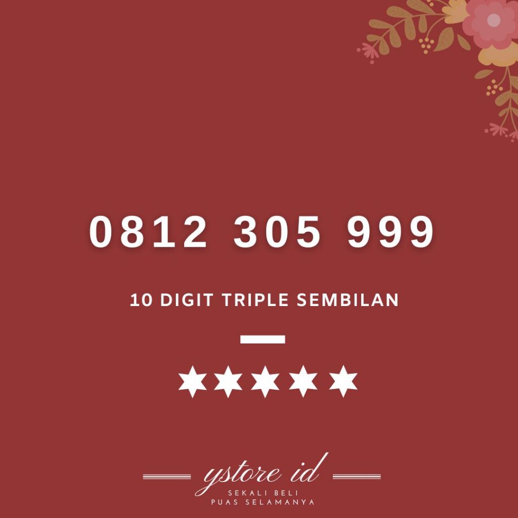 TERBAIK NOMOR CANTIK TELKOMSEL 10 DIGIT 999 KARTU PERDANA TELKOMSEL 4G NOMER UJUNG EKOR 999