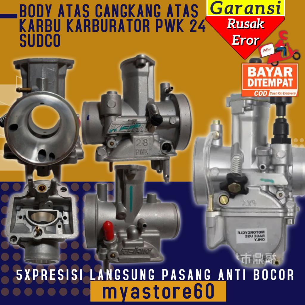 Rangka Bodi Body Badan Cangkang Atas Karburator Karbu Carburator Carbu Karbulator PWK24 PWK 24 SUDCO