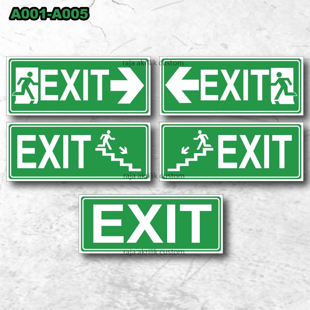 

RAC Rambu exit bahan Akrilik sign akrilik exit