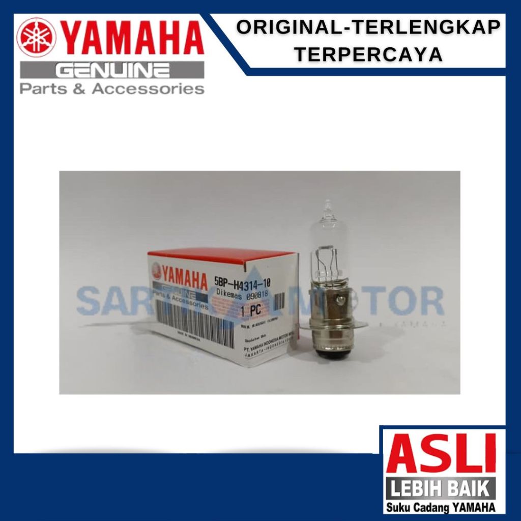BULB, HEADLIGHT (SCORPIO) BOHLAM LAMPU DEPAN SCORPIO Z ORIGINAL YAMAHA (5BP-H4314-10)