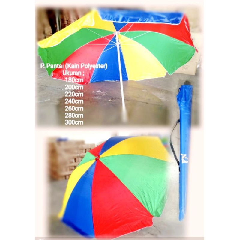 Payung Pantai 240CM / Payung Cafe / Payung Tenda Pelangi 240CM Payung Jualan