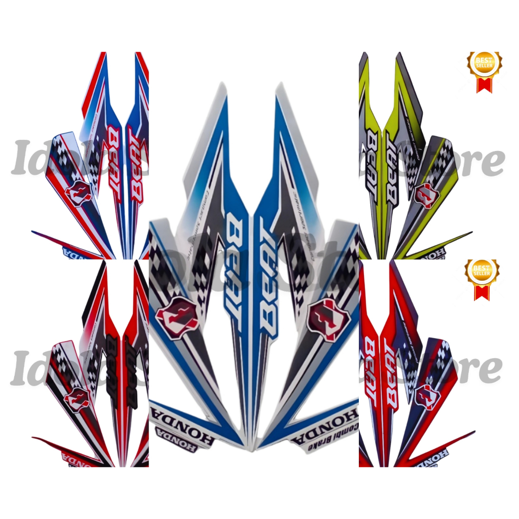 STIKER STRIPING STANDART HONDA BEAT FI 2018 FULL STIKER LIS BODY MOTOR BEAT FI 2018 Termurah