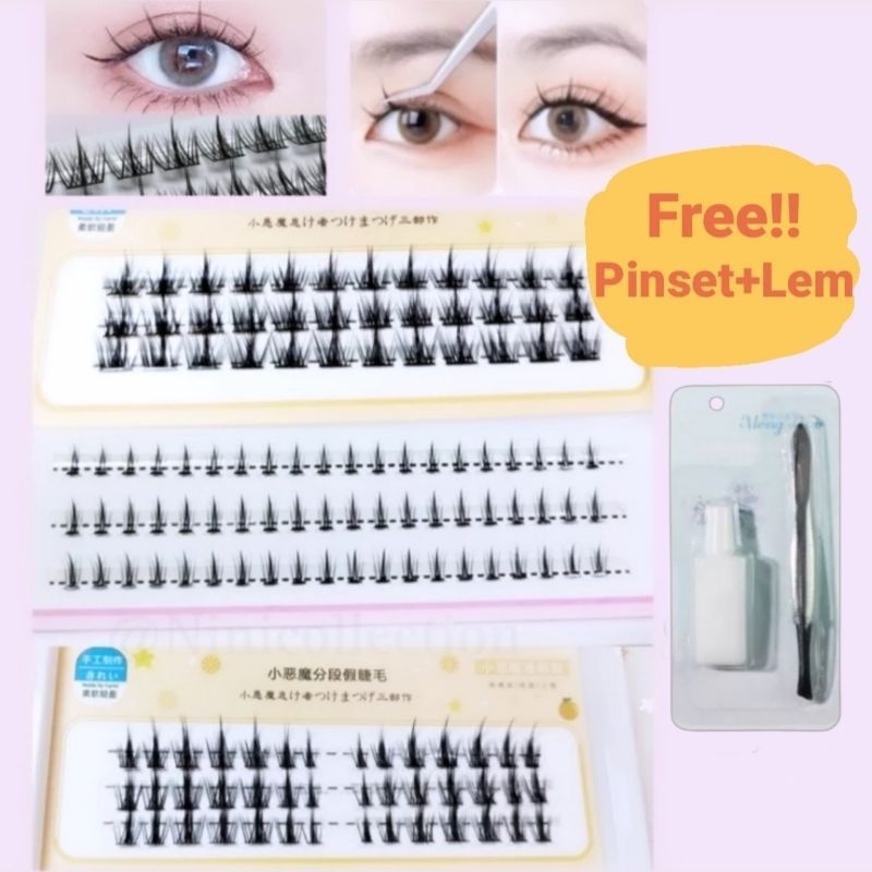 Bulu mata Palsu Eyelash Extention Natural Bulu mata tanam Eyelash douyin