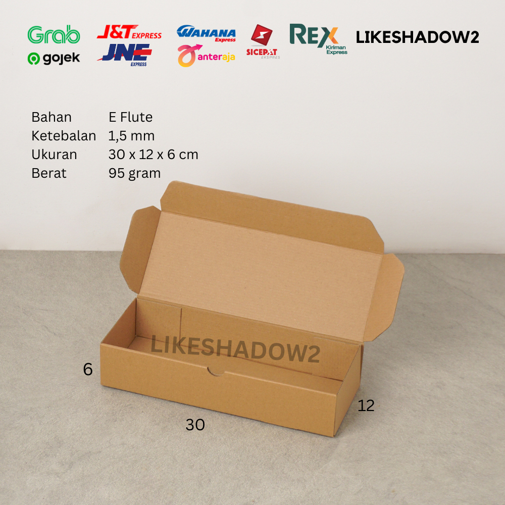 

Pizza Box/ 30x12x6 cm/ 30 x 12 x 6 cm/ Kardus Packing / Dus Packaging / Kotak Karton Brownies Kue Makanan