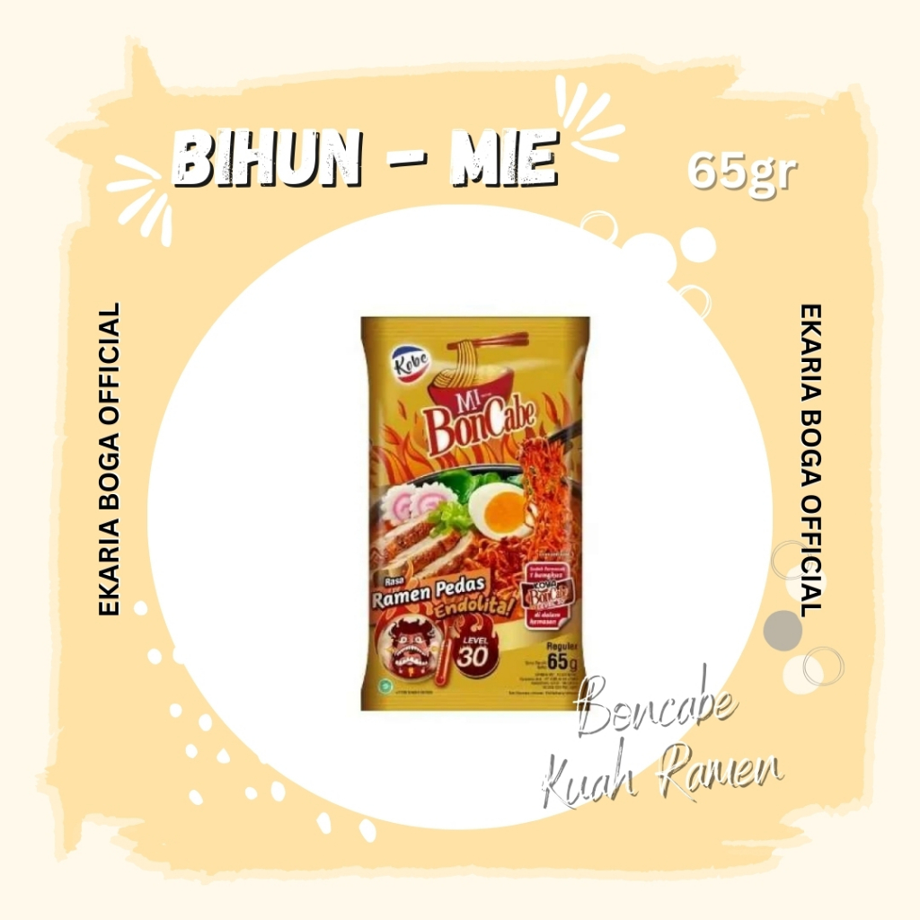 

BIHUN - MIE | INSTAN | MI BONCABE RAMEN PEDAS LEVEL 30 | BONCABE KUAH RAMEN 65GR