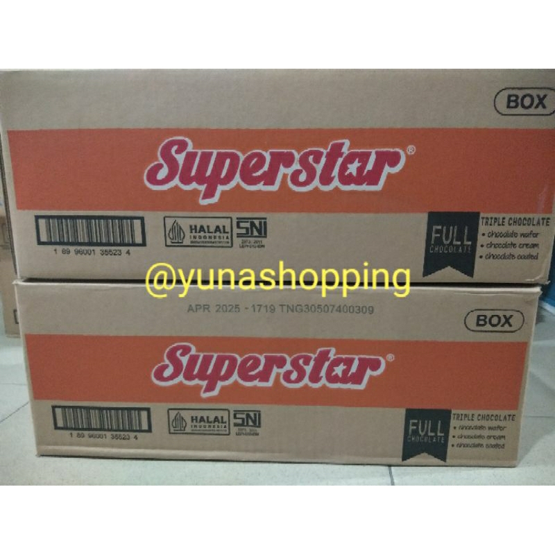 

Superstar triple chocolate 1 karton isi 8 box