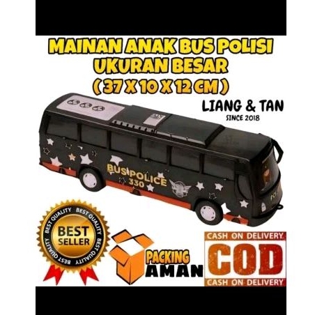 promo mainan mobil bus polisi besar panjang anak cowo