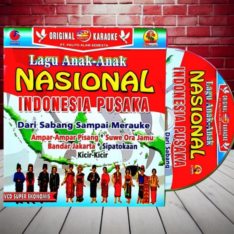 KasetVCD Original Video Lagu Anak Anak Nasional Indonesia Pusaka - Kaset Video Lagu Anak Kemerdekaan