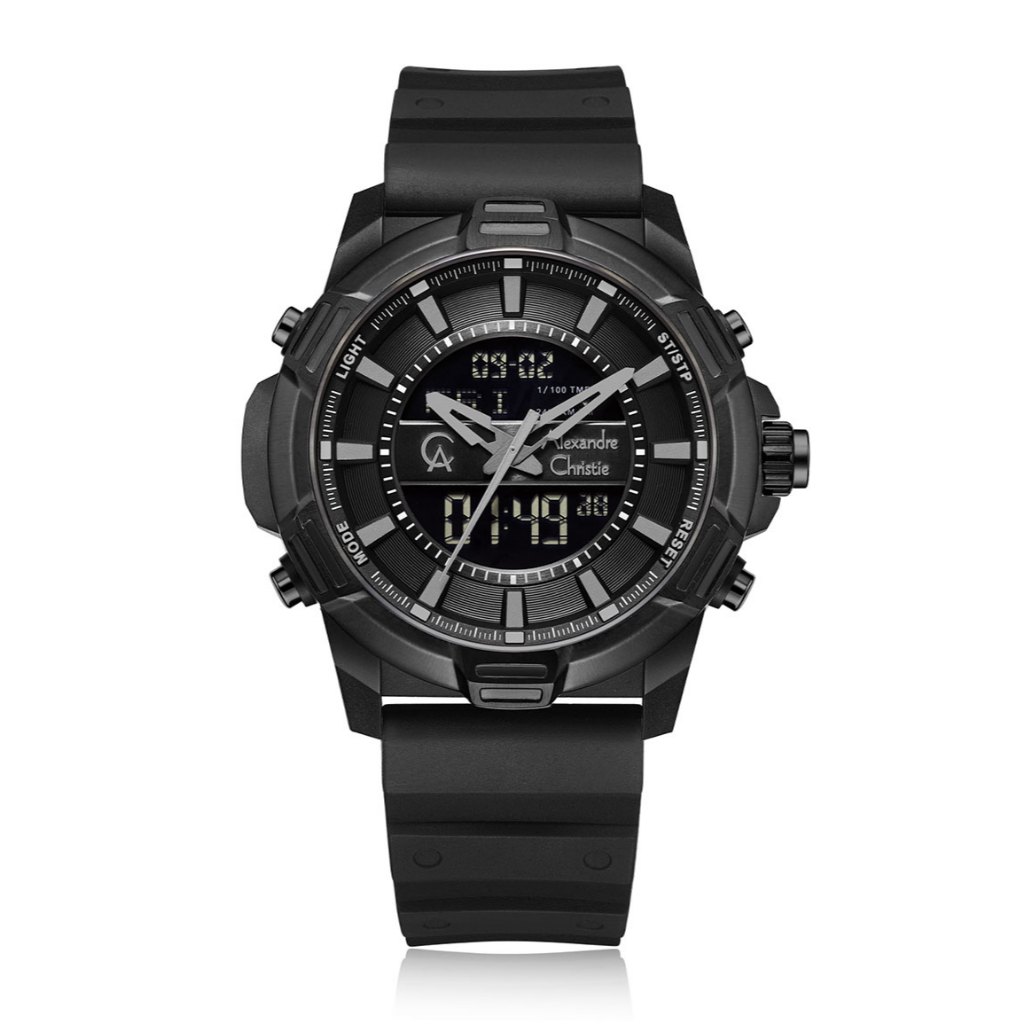 Jam Tangan Pria Alexandre Christie Analog-Digital AC 9375 Rubber Strap / AC 9375 / Jam Tangan Pria A