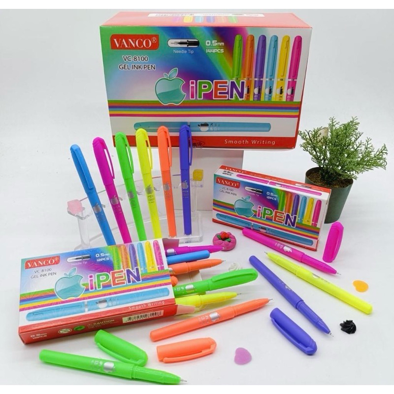

(ISI 12 PC) BOLPEN IPEN MERK VANCO VC-8100 WARNA TERANG ESTETIK