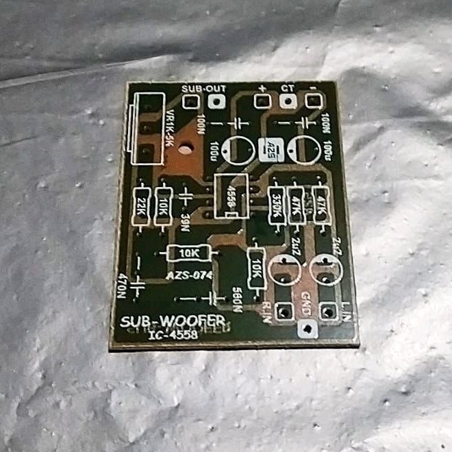 PCB Filter Subwoofer 4558 Ic