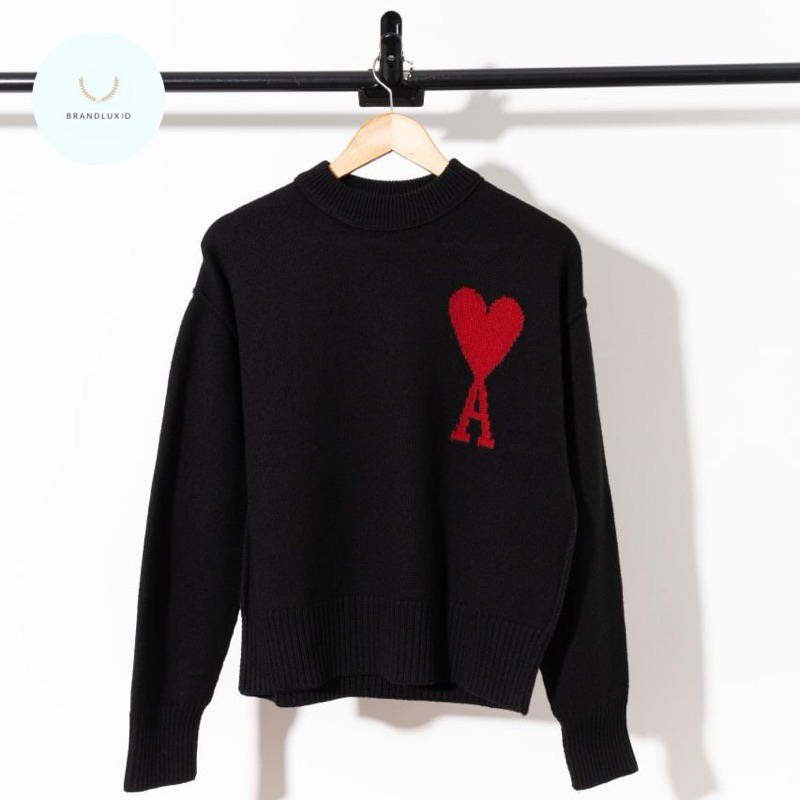 AMI PARIS Big red ami de coeur sweater