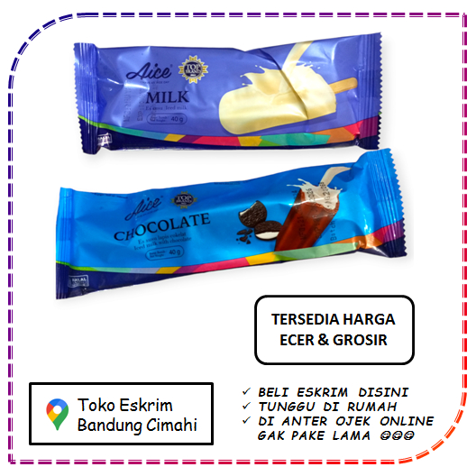 

Eskrim Es Krim Ice Cream Aice Milk Melon Chocolate Stick Oreo Bandung Cimahi