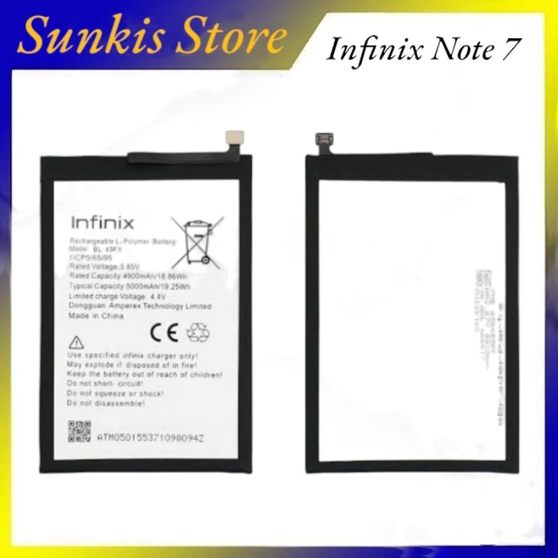 Batre Baterai Infinix Note 7 Note 7 Lite BL-49FX Baterry Ori