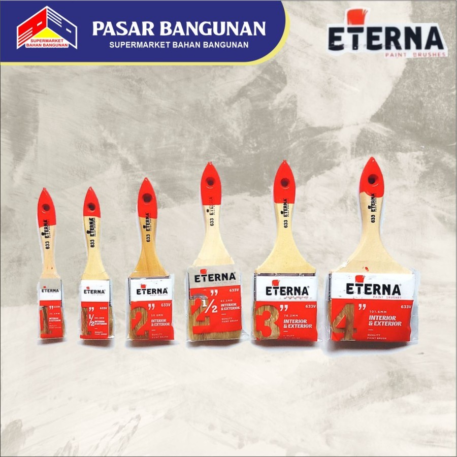 

Kuas Eterna Kuas Cat Kuas Serbaguna - berbagai ukuran