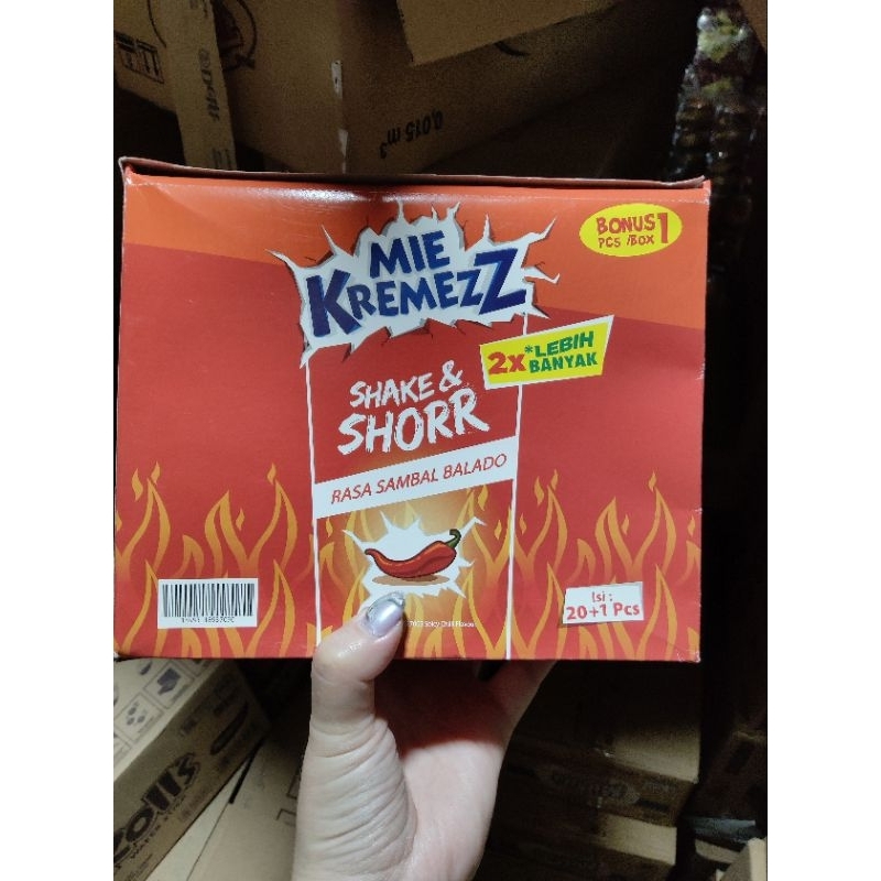 

mie kremez shake&shorr per kotak isi 21pcs