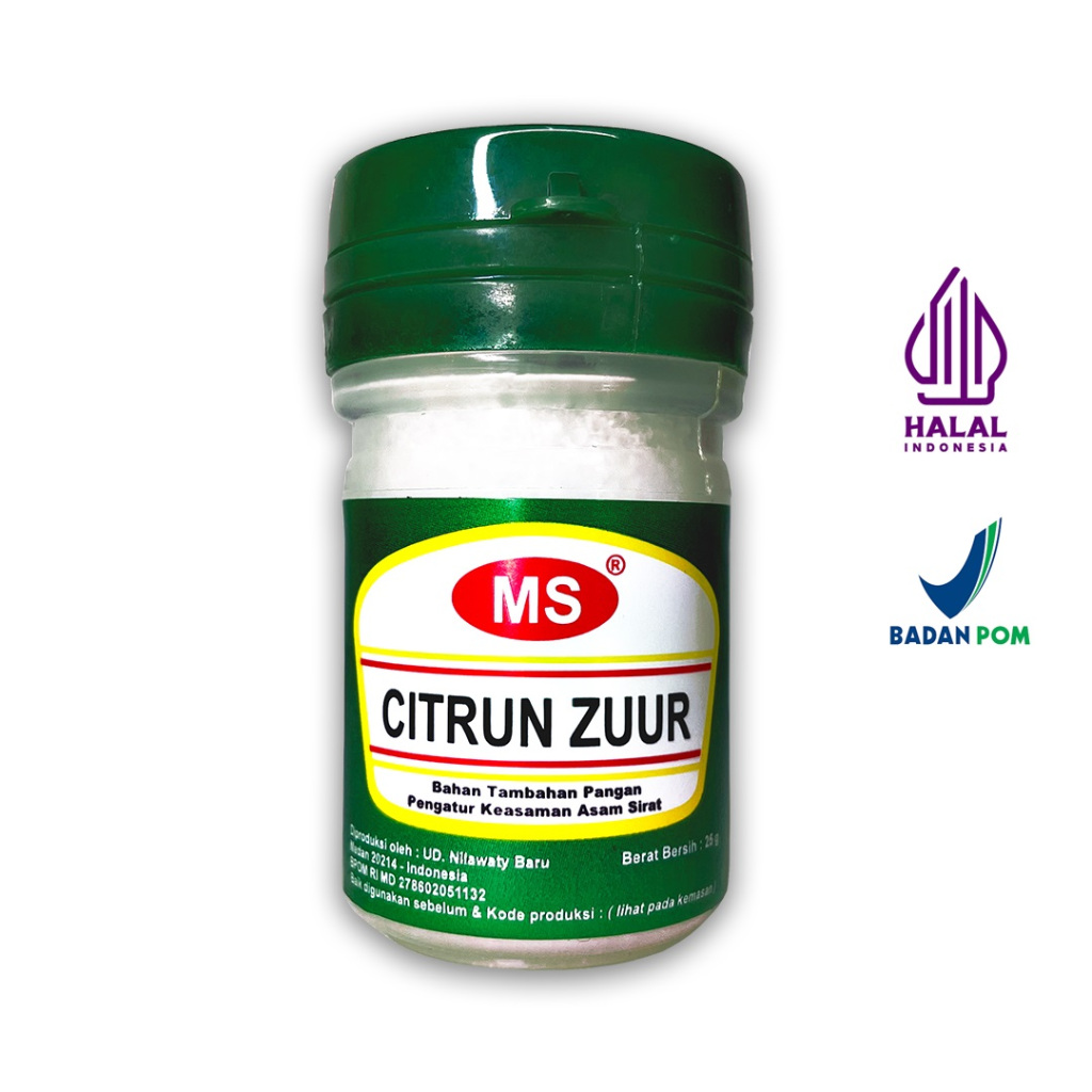 

bahan kue Citrun Zuur citrid acid asam citrat sari asem - MS Baker ( 25 gr ) Halal