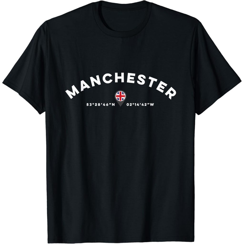 Baju Dewasa Manchester England UK United kingdom T-Shirt Fashion Pakaian Atasan Kaos Laki Pria Wanit