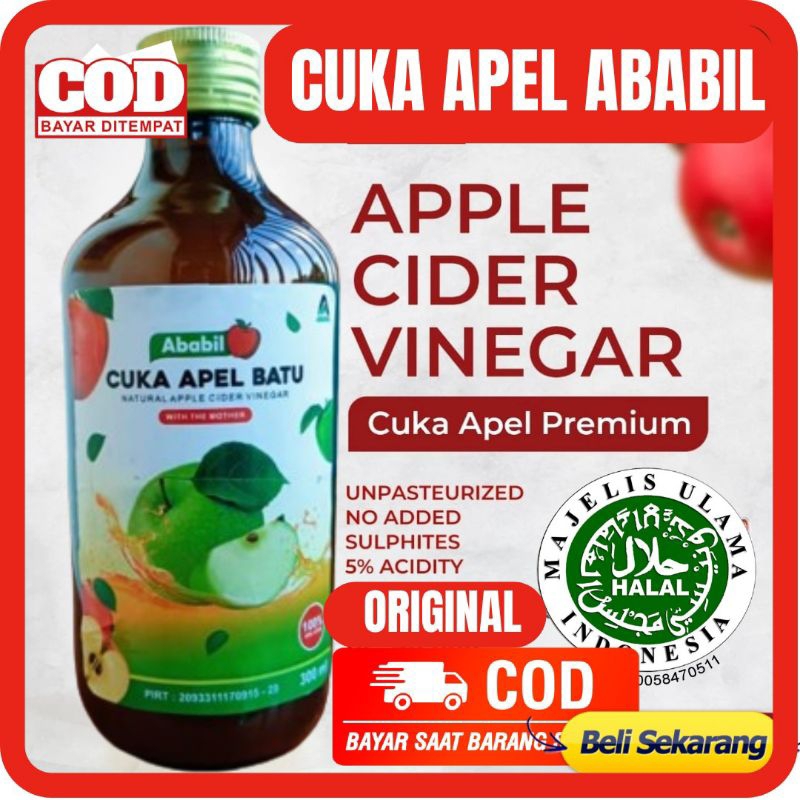 

CUKA APEL ABABIL 300 ML - CUKA APEL BATU ABABIL CUKA WITH MOTHER Batu Malang Cuka Sari Buah Apel Organic Apple Cider Vinegar With Mother