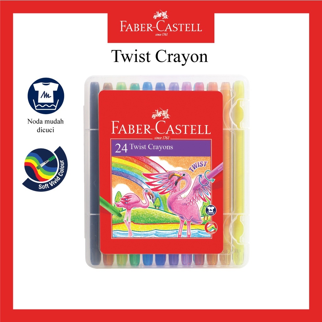 

Crayon Putar Faber Castell Twist Crayon 12 & 24 Warna