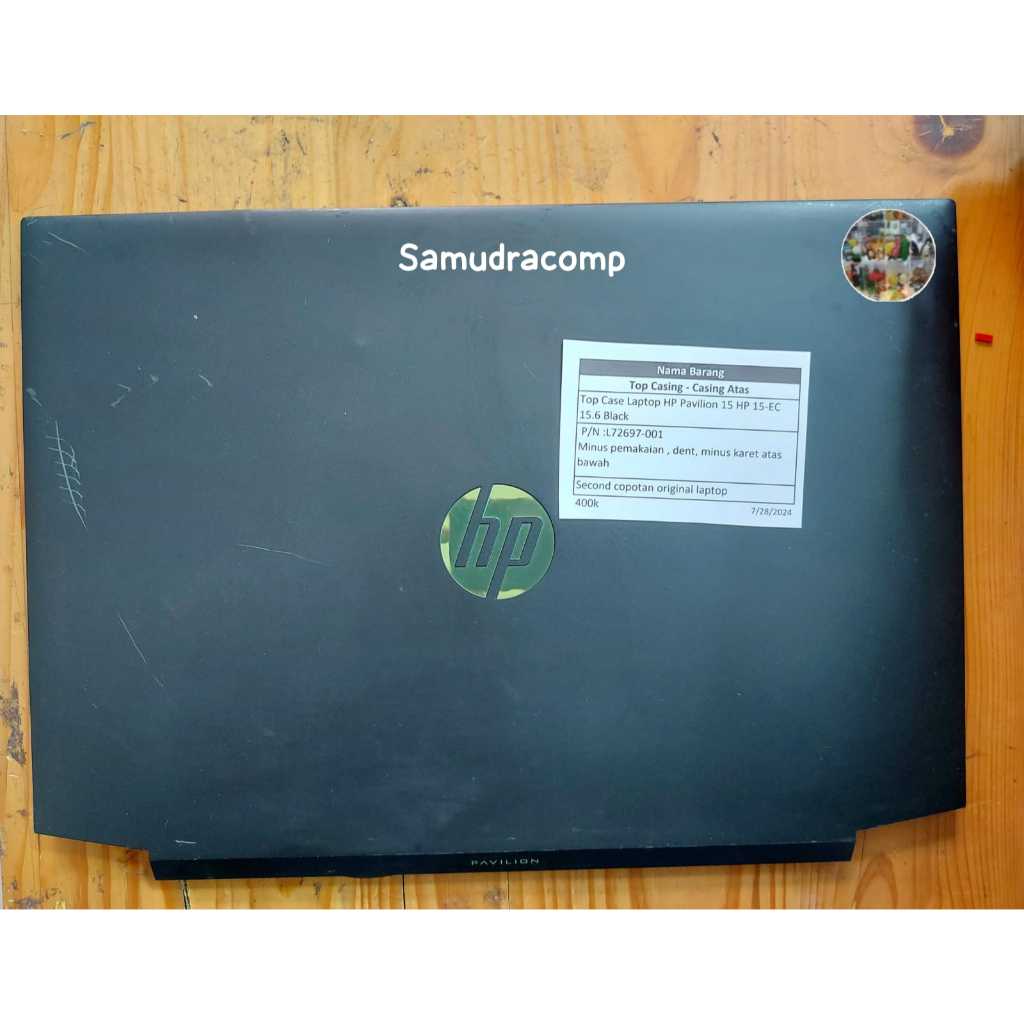 Top Casing - Casing Atas Top Case Laptop HP Pavilion 15-EC 15.6 Black Second Original Laptop