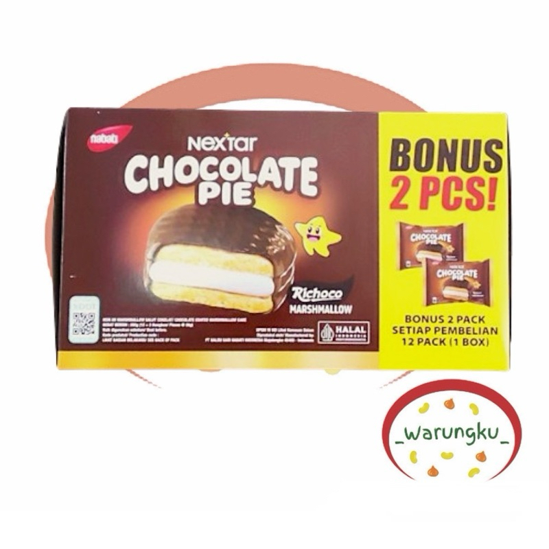 

[BOX] CHOCOLATE PIE 12 PCS NEXTAR coklat marshmallow (12 pcs) choco pie