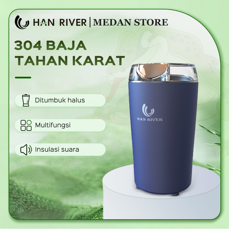 Pengiriman Dari MedanHAN RIVER Grinder Electric Coffee Grinder Blender Serbaguna Giling Biji Kopi