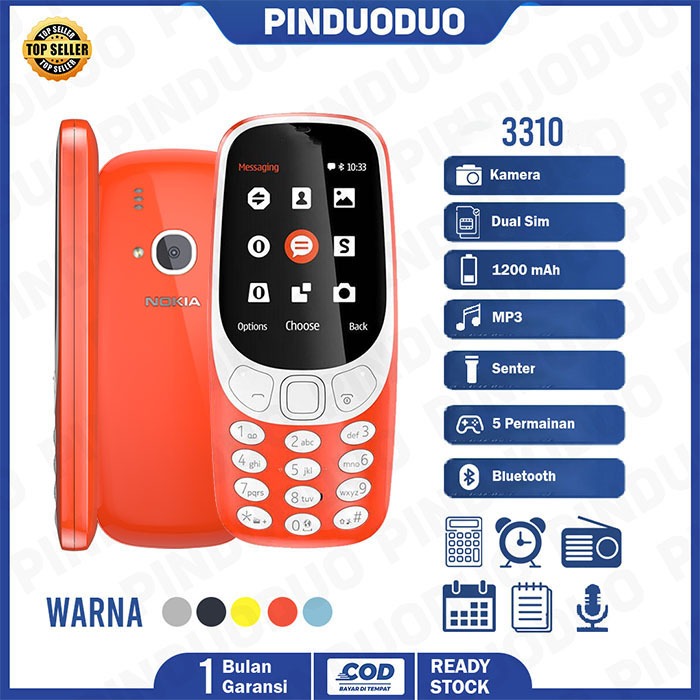 X61_ Hp Nokia 3310 Berkualitas Garansi 1 Bulan