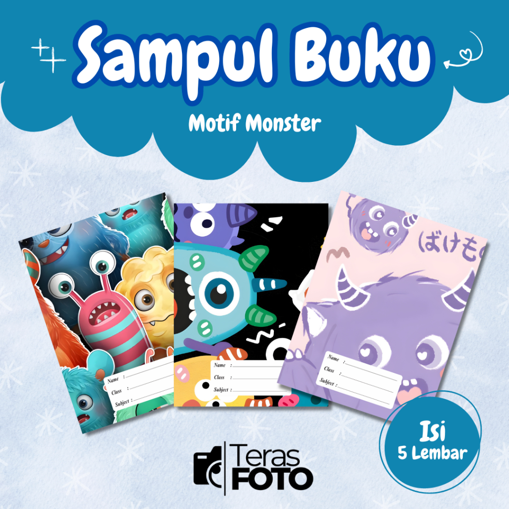 

(Isi 5 Lembar) SAMPUL BUKU MOTIF MONSTER ESTETIK / SAMPUL BUKU TULIS SIDU CAMPUS BIGBOSS / SAMPUL BUKU BOOK COVER A5/B5 / SAMPUL BUKU AESTHETIC