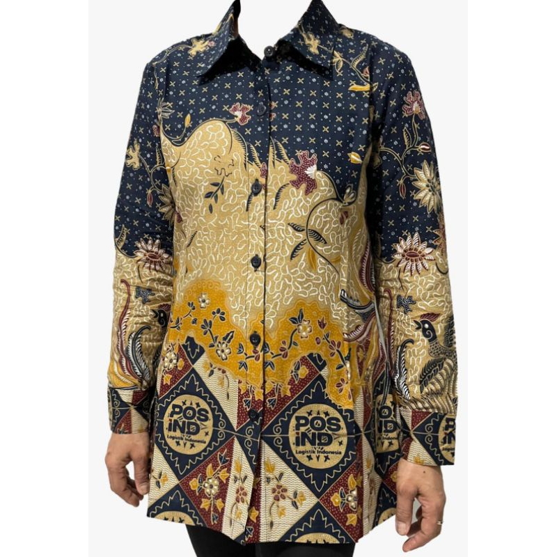 Cewek Lengan Panjang - Seragam Batik Pos Ind || Kantor Pos || Pos Indonesia