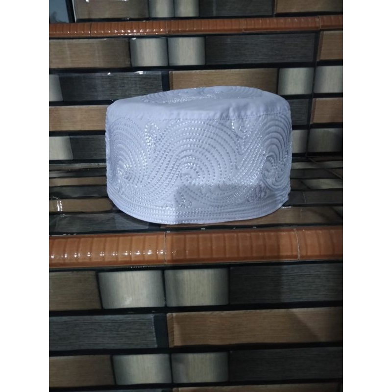 peci kopeah Madinah kain/peci Madinah putih haji