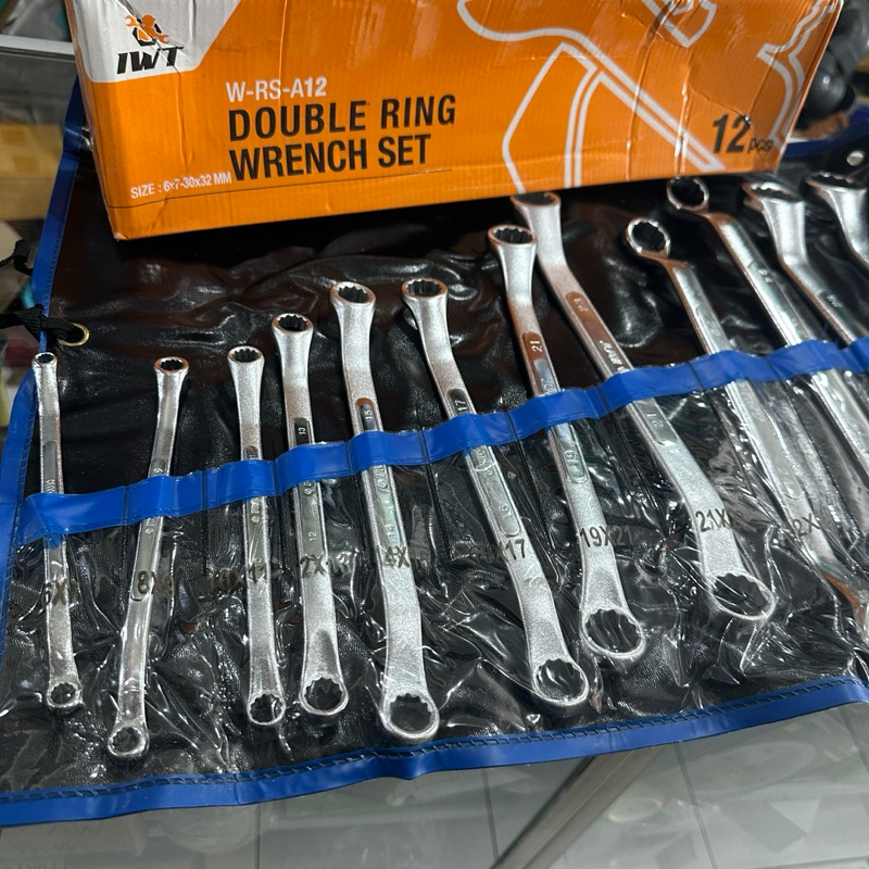 Kunci ring set 12 pcs IWT JAPAN kunci double ring ring 6 - 32 mm