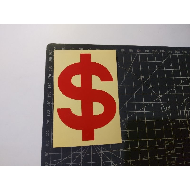 

cutting stiker dollar