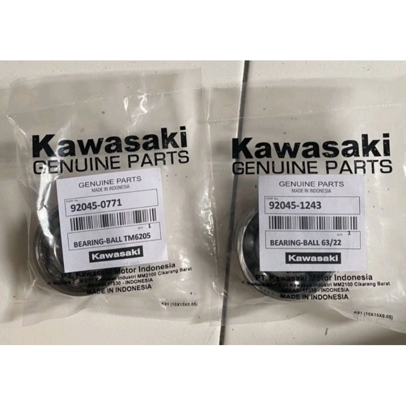 Sepasang Beararing KLaher Laher Lahar Kruk As Kiri Kanan Kawasaki Ninja 150 Asli Original