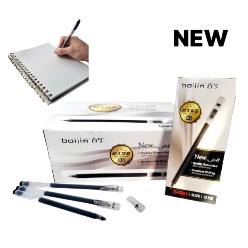 

Pen Pilot Bttp hitam Harga per Lusin 12pcs Gel Pe HY-1201