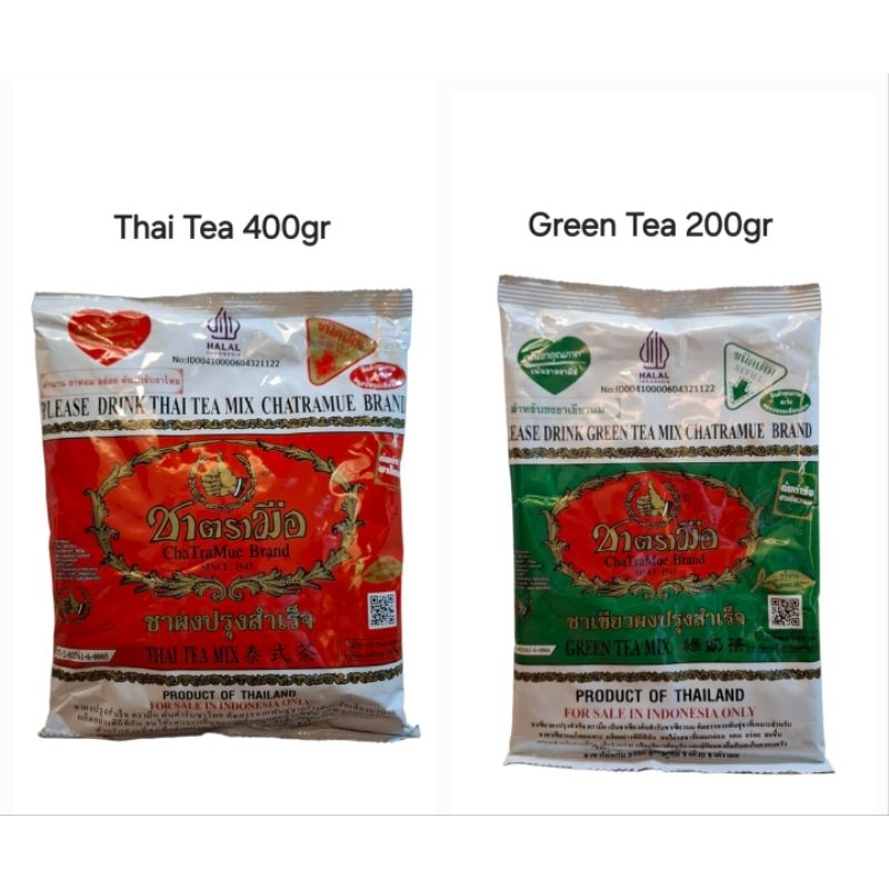 

CHATRAMUE THAI TEA 400gr / GREEN TEA 200gr