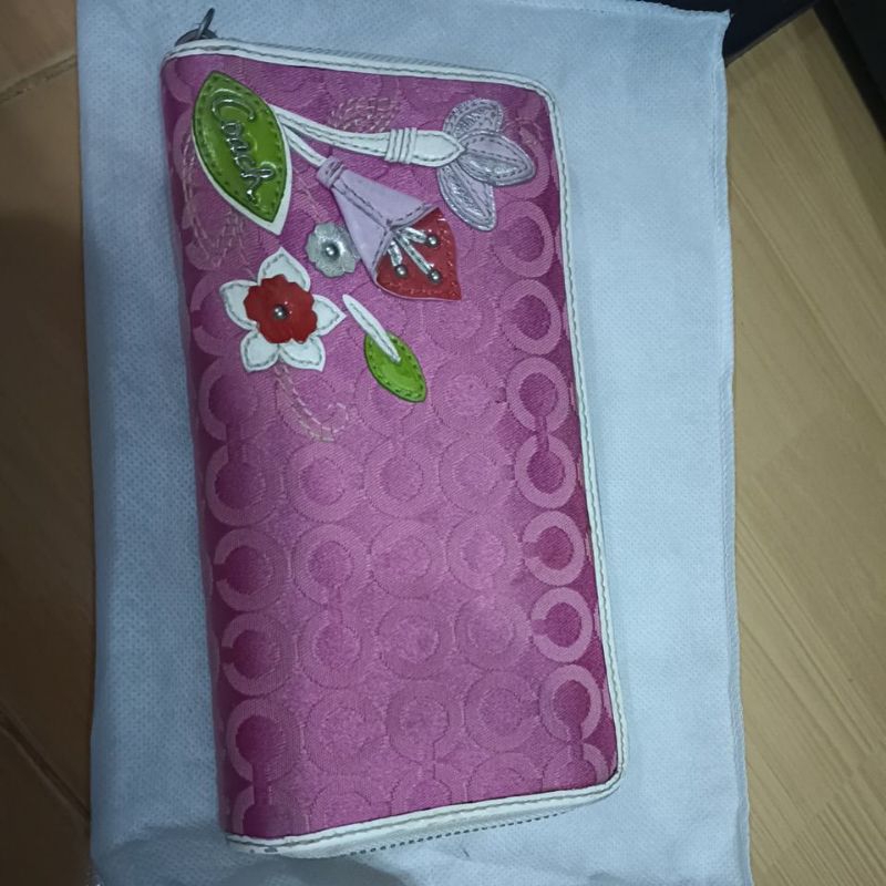 dompet panjang kanvas coach