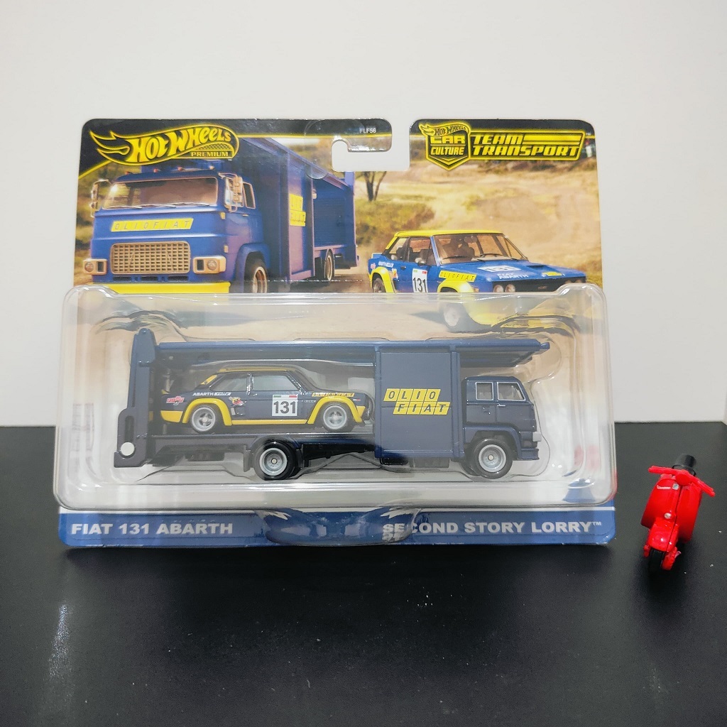 Hotwheels Premium Team Transport Fiat 131 Abarth And Second Story Lorry