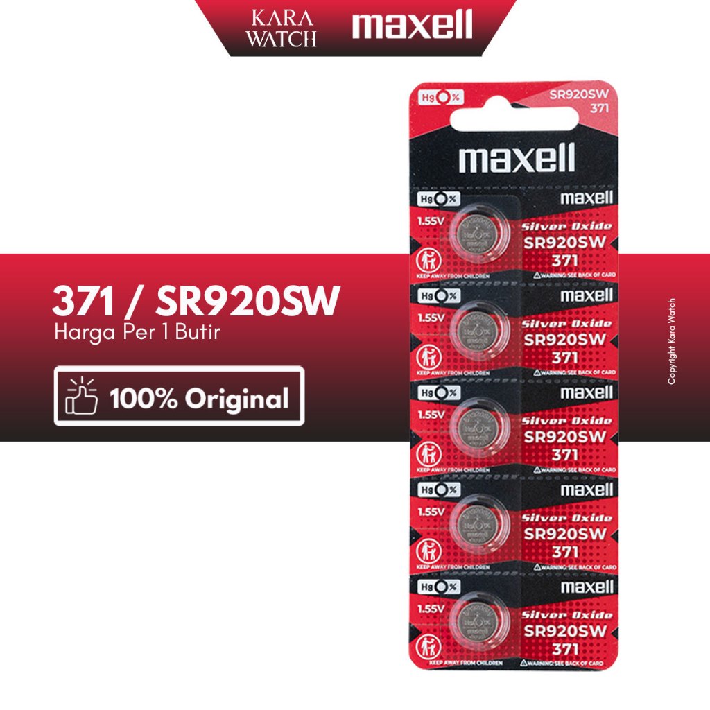 Baterai Maxell 371 SR920SW SR920 Original Batre Jam Tangan