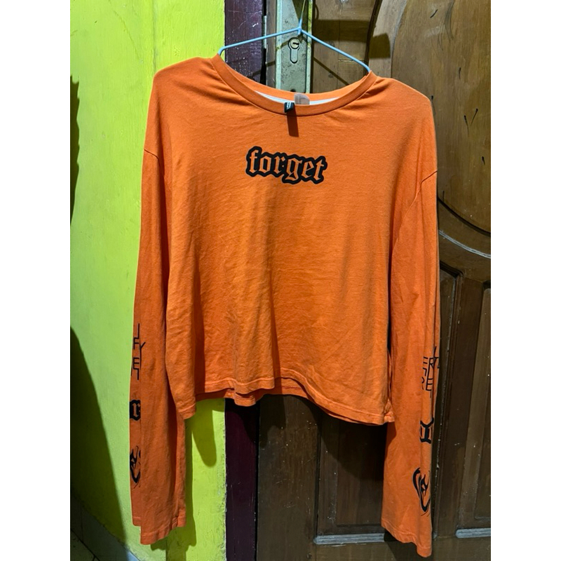 preloved crop top lengan panjang H&M