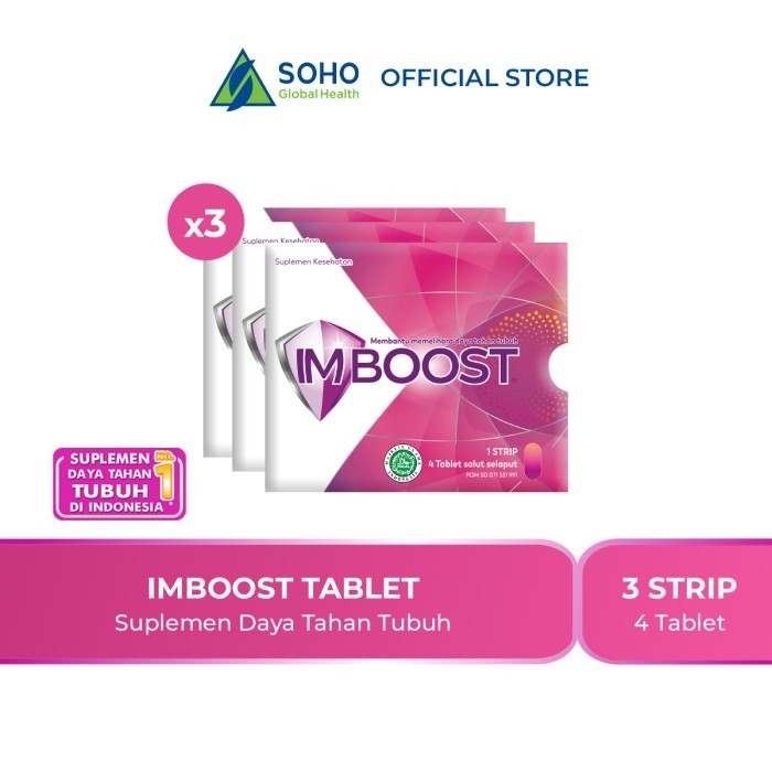 Imboost Suplemen Daya Tahan Tubuh 3 Strip @4 Tablet