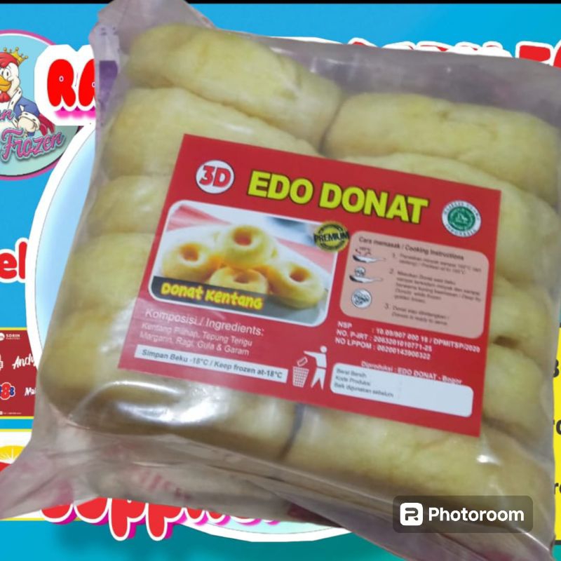 

Donat kentang Edo 3D donut jumbo 10pcs