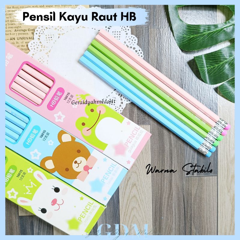 

Pensil Kayu Raut HB Warna Stabilo Polos Harga Per Pc