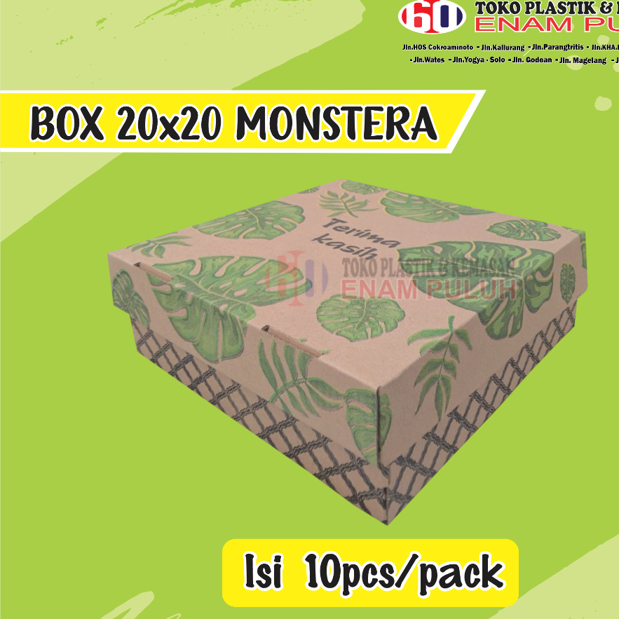 

Kotak kardus tebal box e flute monstera corrugated brown packing monstera isi 10 pcs 20x20x7 coklat monstera hampers