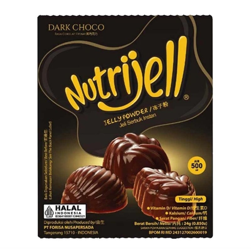 

Nutrijell Jeli Serbuk Instan Rasa Dark Cokelat Kemasan 24 g