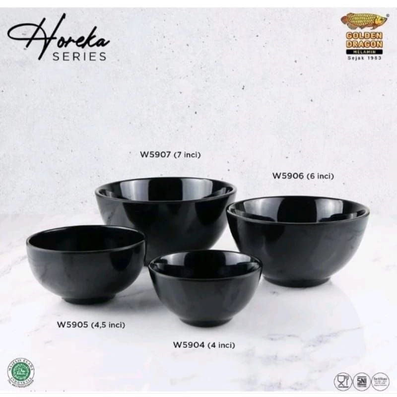 Grosir Melamine - Mangkok Sup Horeka Golden Dragon  W5904/W5905/W5906/W5907 harga satuan