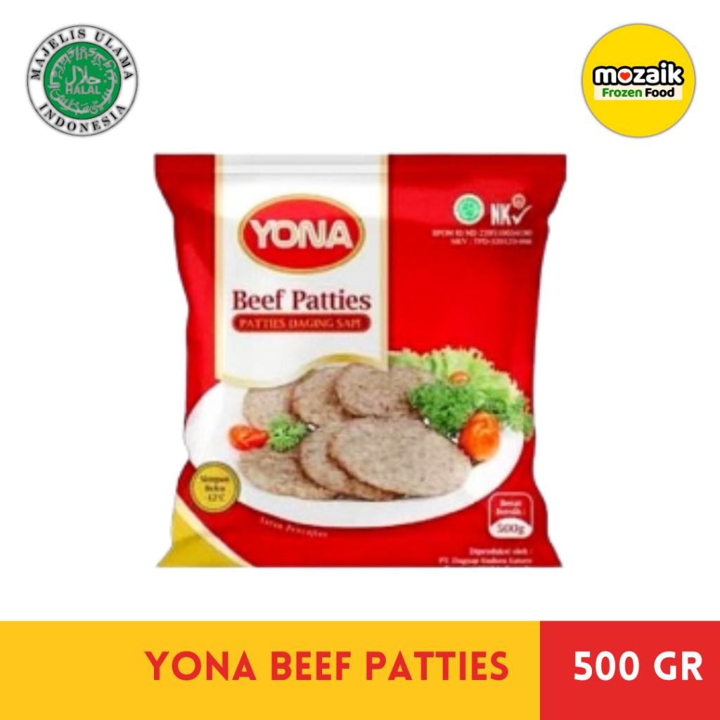 Yona Beef Patties Daging Burger Sapi 500 Gr Frozen Mart Frozen Food Palembang